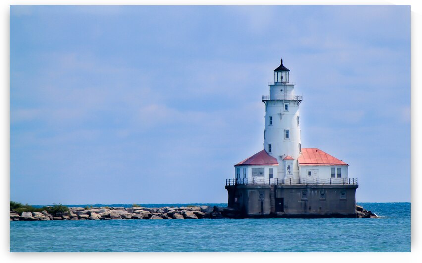 Chicago Harbor Light at Lake Michigan by Kinseys Captures